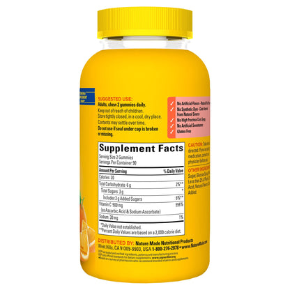 미국직구 네이처메이드 비타민C Nature Made Extra Strength Vitamin C 500 mg, 180 Gummies