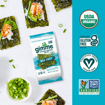 미국직구 gimMe Organic Roasted Seaweed Snack, Variety Pack, 0.17 oz, 24 ct