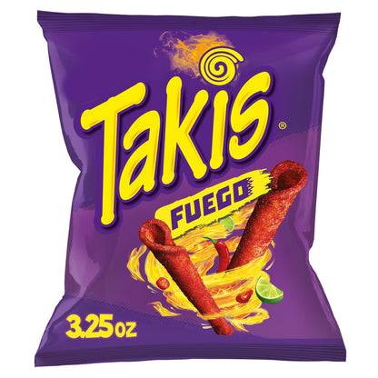 미국직구 타키스 Fuego Tortilla Chips, Hot Chili Pepper & Lime, 3.25 oz, 40 ct