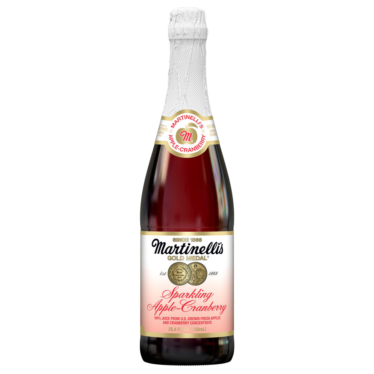 미국직구 Martinelli's Sparkling Apple Cranberry Juice, 25.4 fl oz, 3 ct