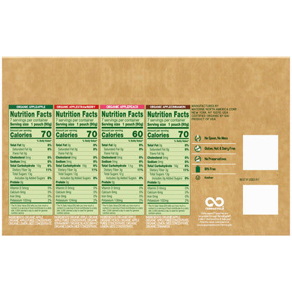 미국직구 GoGo SqueeZ Organic Fruit On The Go, Variety Pack, 3.2 oz, 28 ct