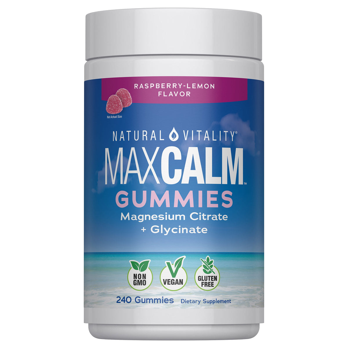 미국직구 마그네슘 Natural Vitality MAXCALM Magnesium Citrate+Glycinate, 240 Gummies