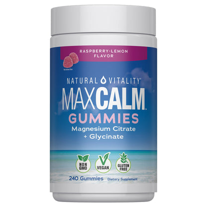 미국직구 마그네슘 Natural Vitality MAXCALM Magnesium Citrate+Glycinate, 240 Gummies