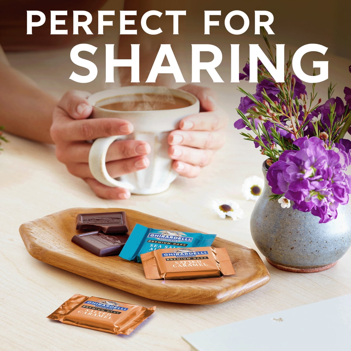미국직구 GHIRARDELLI 초콜릿 116g / GHIRARDELLI PREMIUM DARK Salted Caramel Dark Chocolate SQUARES 4