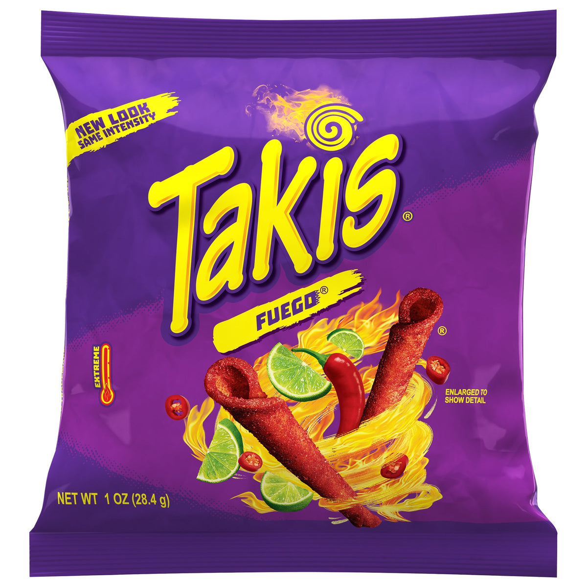 미국직구 타키스 Fuego Rolled Tortilla Chips, Hot Chili Pepper and Lime, 1 oz, 50 ct