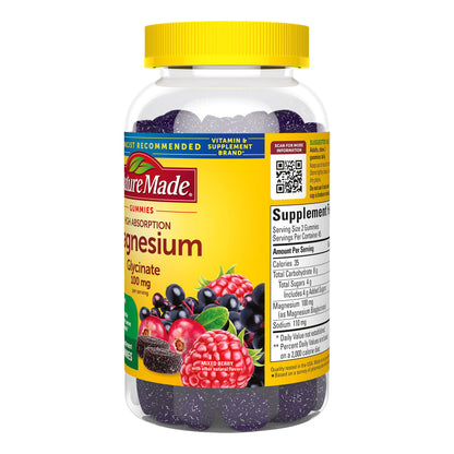 미국직구 네이처메이드 마그네슘 Nature Made Magnesium Glycinate 100 mg Gummies, 90 Gummies