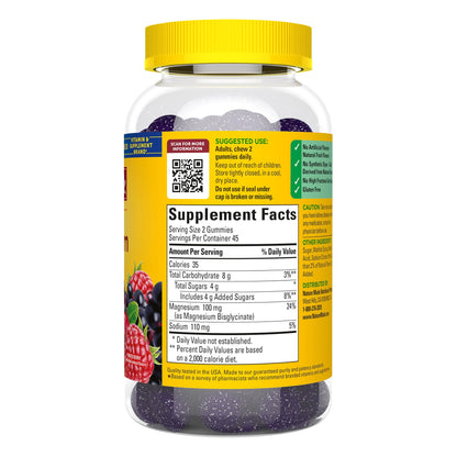미국직구 네이처메이드 마그네슘 Nature Made Magnesium Glycinate 100 mg Gummies, 90 Gummies