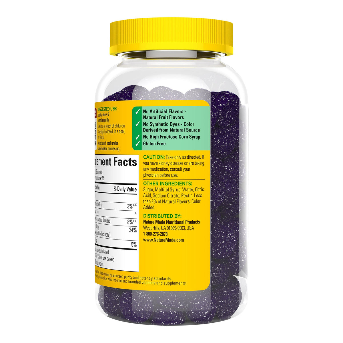 미국직구 네이처메이드 마그네슘 Nature Made Magnesium Glycinate 100 mg Gummies, 90 Gummies