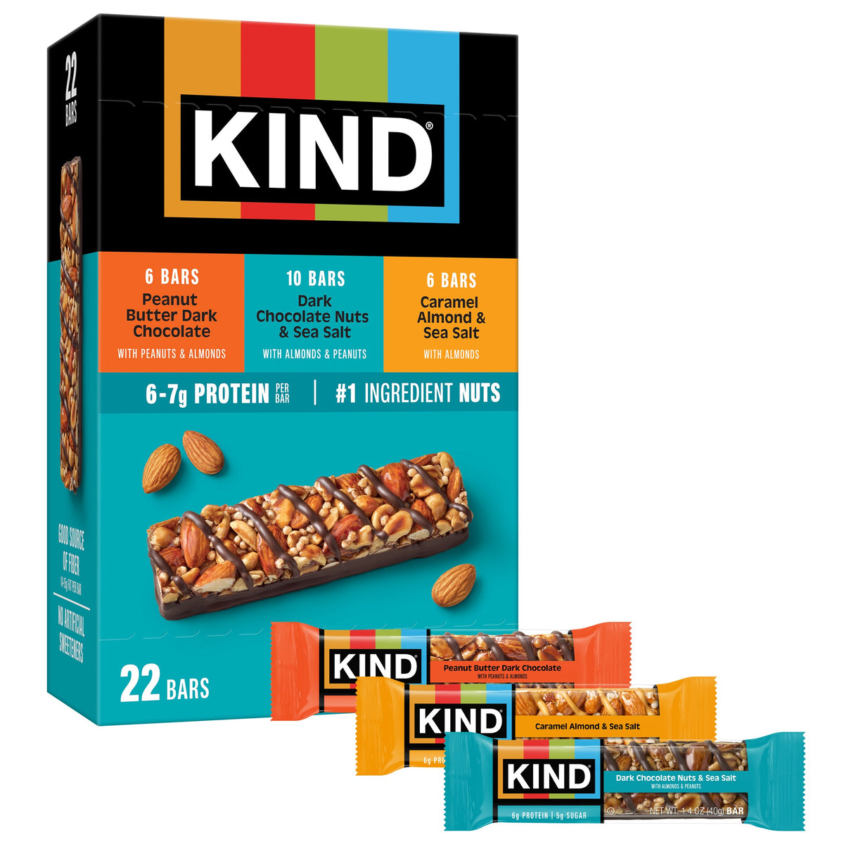 미국직구 KIND Nut Bar, Variety Pack, 1.4 oz, 22 ct