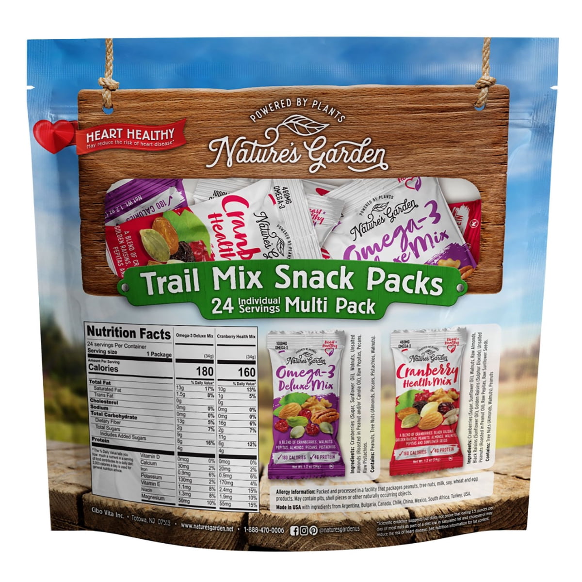 미국직구 Nature's Garden Trail 34g / Nature's Garden Trail Mix Snack Packs, 34g, 24 pk. 2