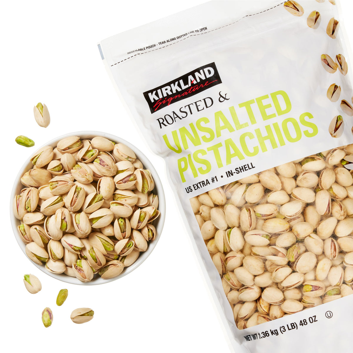 미국직구 Kirkland Signature In-Shell Pistachios, Roasted and Unsalted, 3 lbs