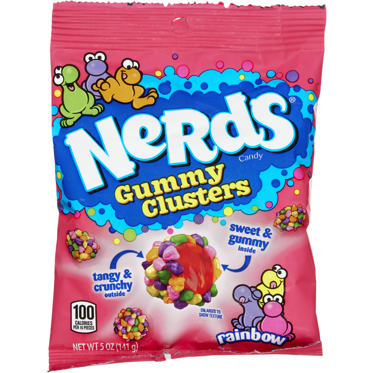 미국직구 너즈 Gummy Clusters, Rainbow, 5 oz Peg Bag, 12 ct