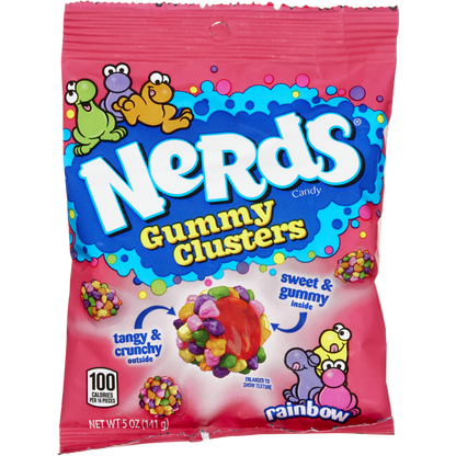 미국직구 너즈 Gummy Clusters, Rainbow, 5 oz Peg Bag, 12 ct