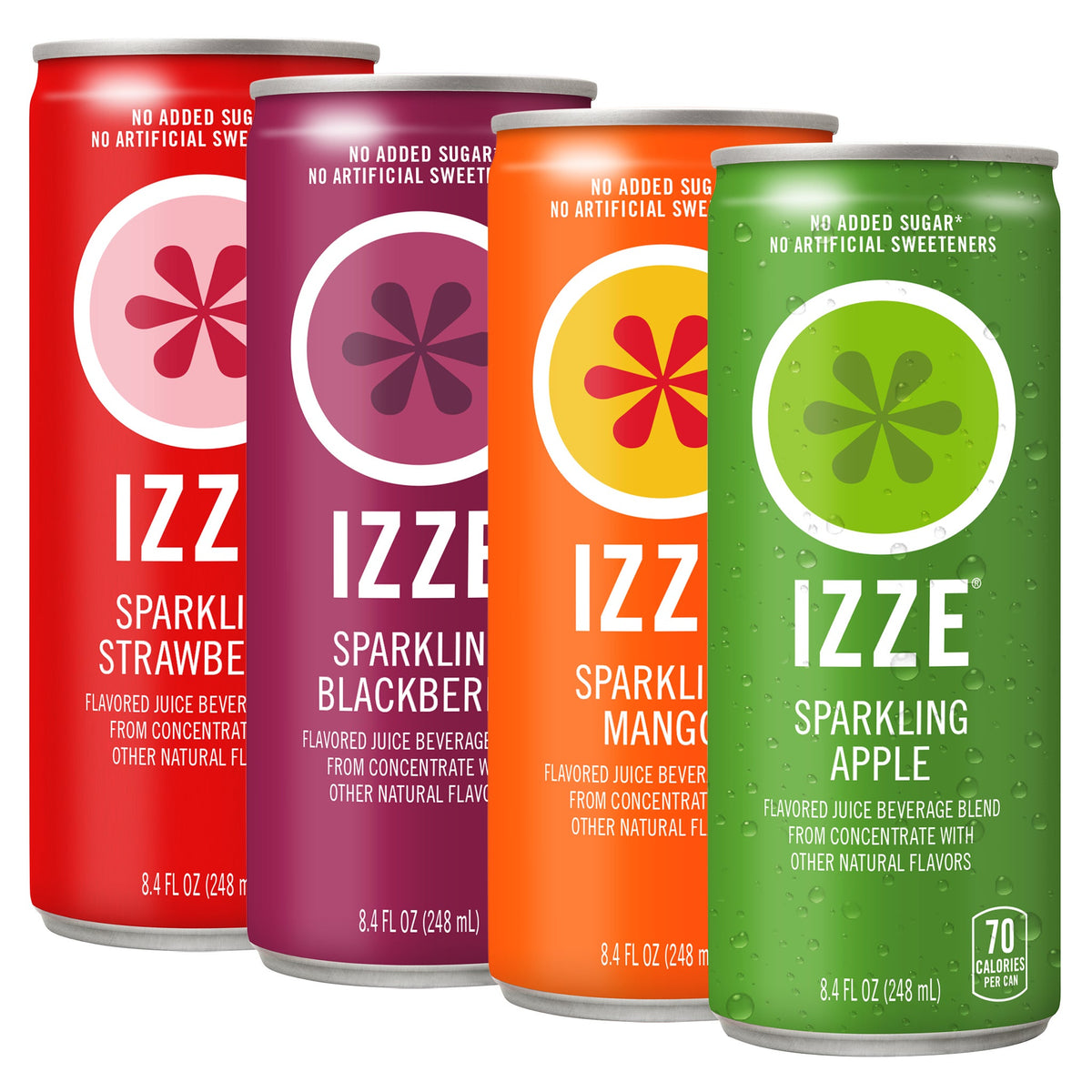 미국직구 IZZE Sparkling Juice Beverage, Variety Pack, 8.4 fl oz, 24 ct