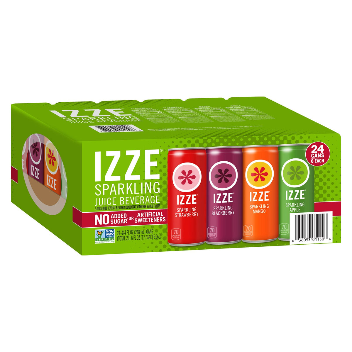 미국직구 IZZE Sparkling Juice Beverage, Variety Pack, 8.4 fl oz, 24 ct