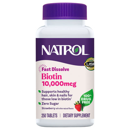 미국직구 나트롤 비오틴 Natrol Biotin 10,000 mcg. Fast Dissolve Tablets, 250 Tablets