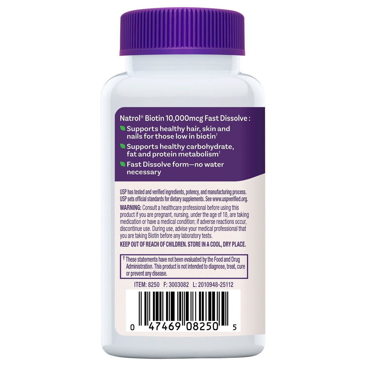 미국직구 나트롤 비오틴 Natrol Biotin 10,000 mcg. Fast Dissolve Tablets, 250 Tablets