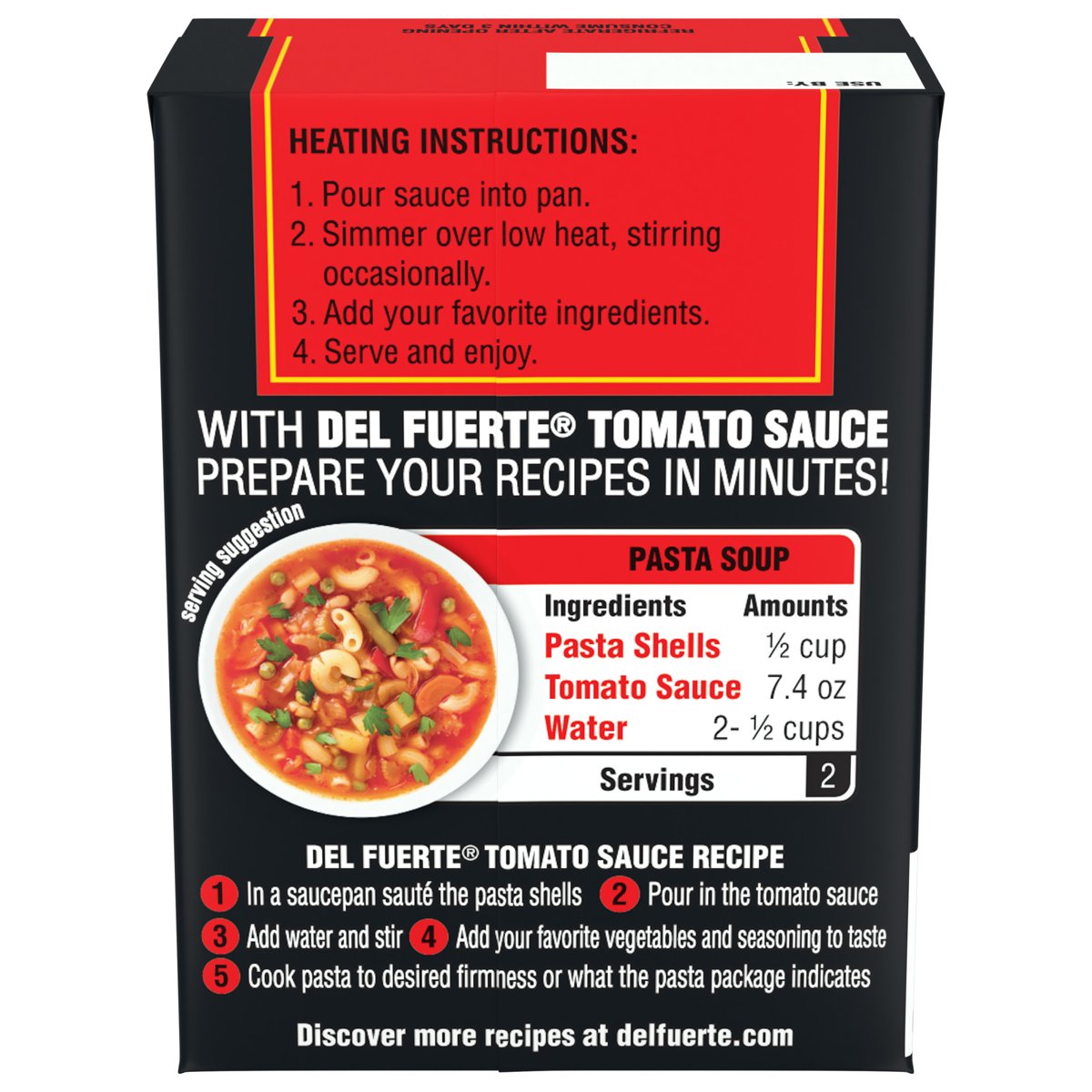 미국직구 DEL FUERTE Seasoned 210g 2팩 / DEL FUERTE Seasoned Tomato Sauce, Shelf-Stable, 210g Pl 2