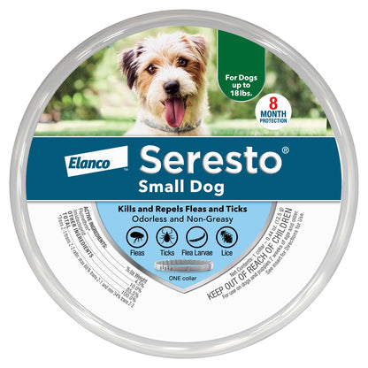 미국직구 강아지 하네스·리드줄 Seresto Flea and Tick Collar for Dogs up to 18 lbs, 8 Month Prevention