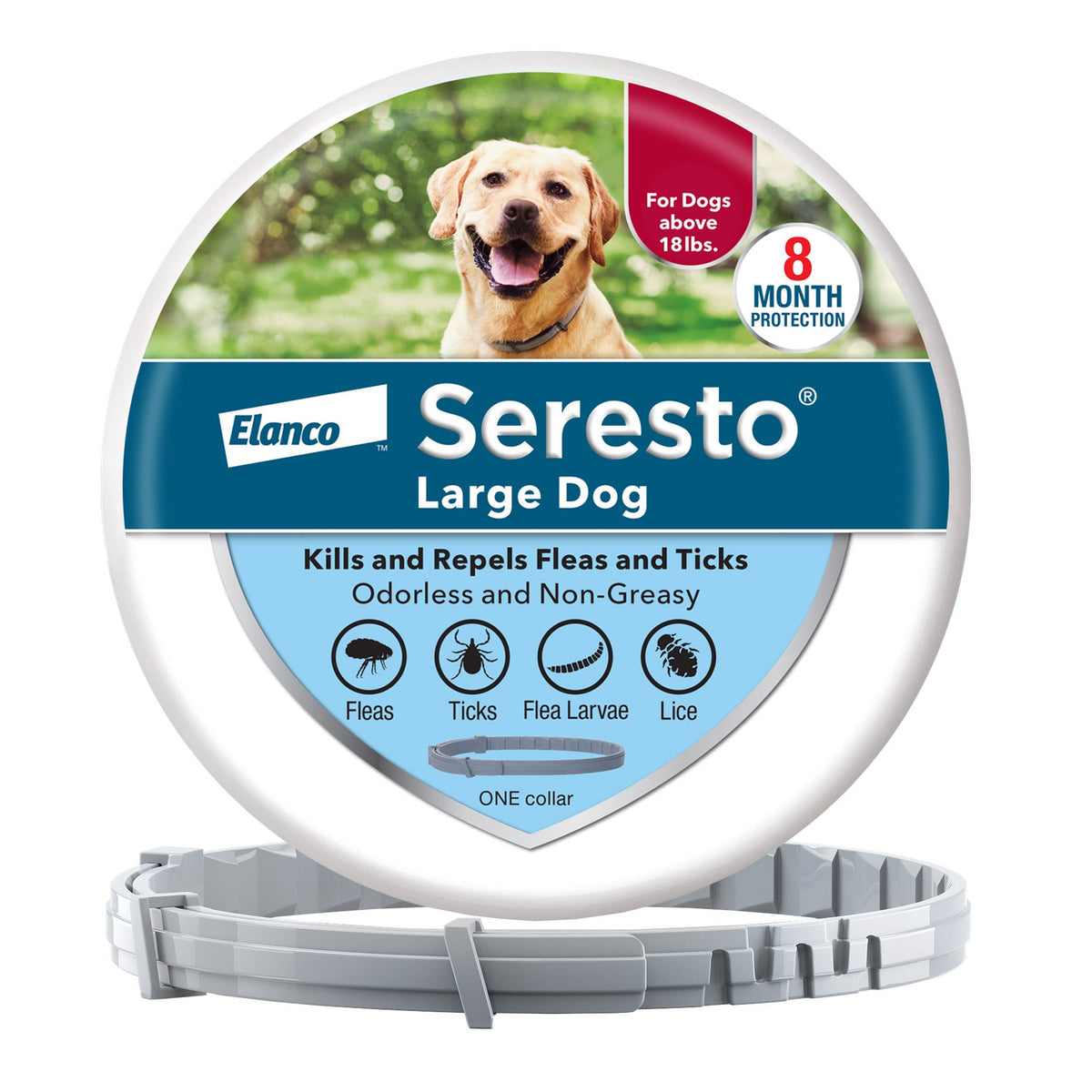 미국직구 강아지 하네스·리드줄 Seresto Flea and Tick Collar for Dogs over 18 lbs, 8 Month Prevention