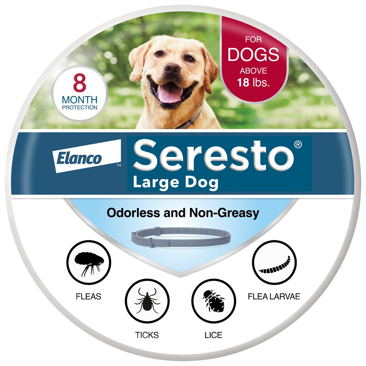 미국직구 강아지 하네스·리드줄 Seresto Flea and Tick Collar for Dogs over 18 lbs, 8 Month Prevention