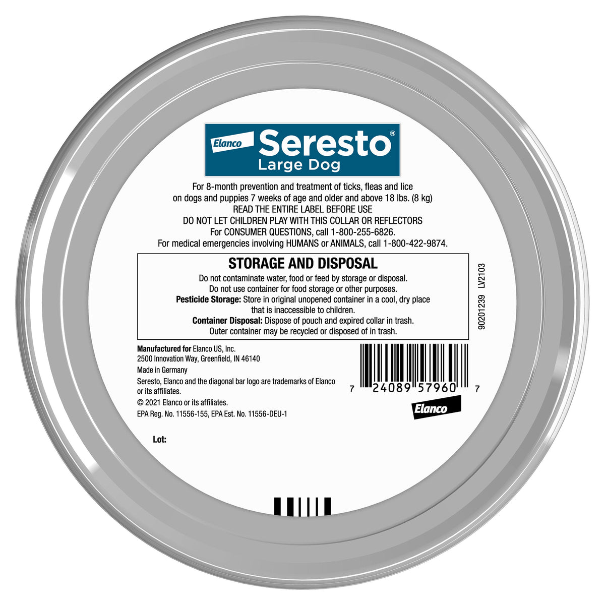 미국직구 강아지 하네스·리드줄 Seresto Flea and Tick Collar for Dogs over 18 lbs, 8 Month Prevention