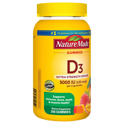미국직구 네이처메이드 비타민D Nature Made Extra Strength Vitamin D3 125 mcg, 200 Gummies