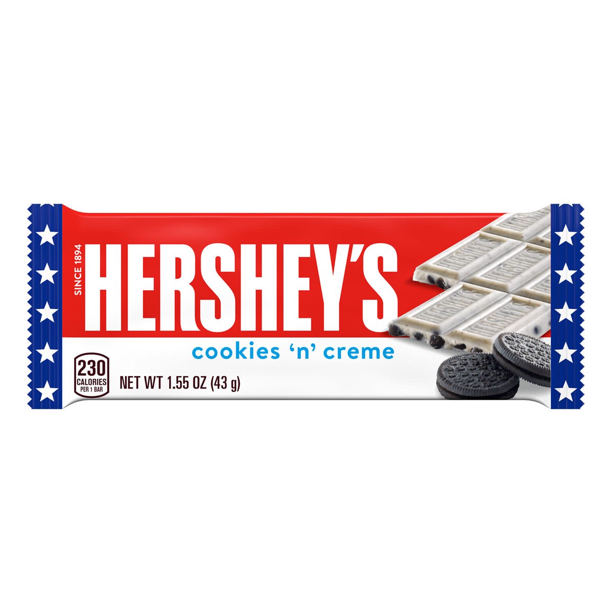 미국직구 Hershey's 캔디 44g 2팩 / Hershey's Cookies 'n' Creme Full Size Candy Bar, 44g, 2 Pack Bu 2