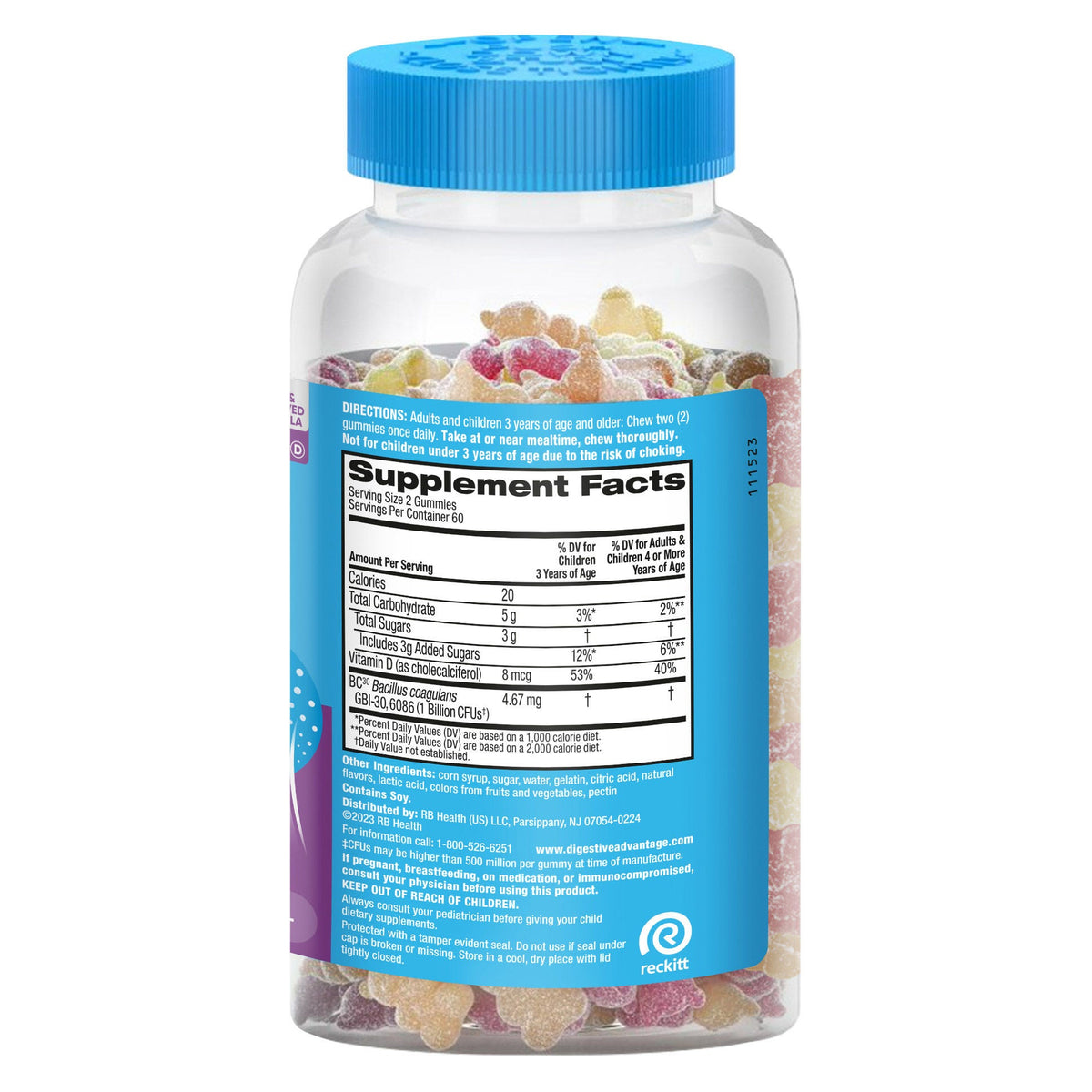 미국직구 다이제스티브 어드밴티지 유산균 Digestive Advantage Probiotic, 120 Gummies