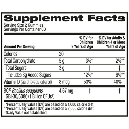 미국직구 다이제스티브 어드밴티지 유산균 Digestive Advantage Probiotic, 120 Gummies