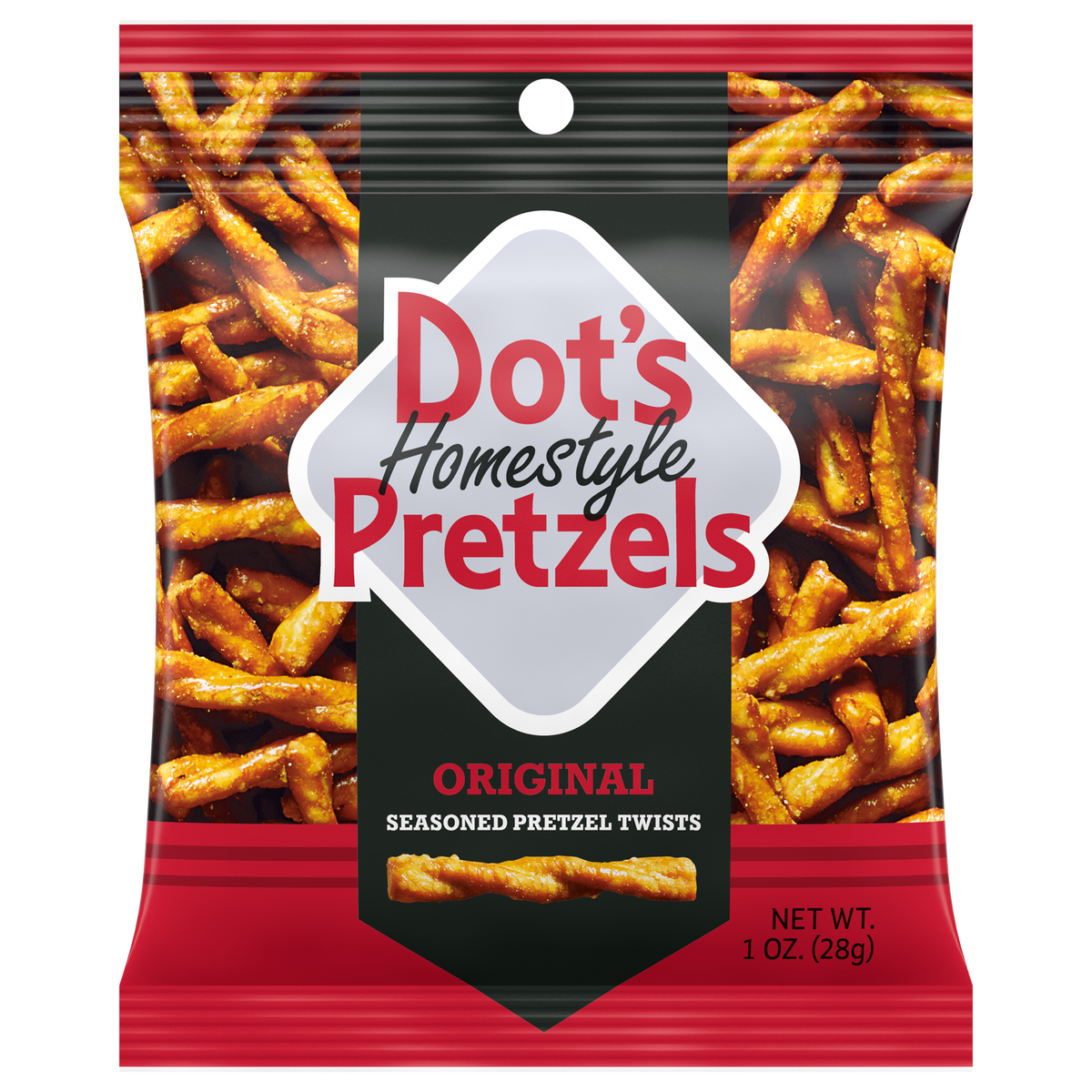 미국직구 Dot's Homestyle Pretzels, Original Seasoned Pretzel Twists, 1 oz, 36 ct