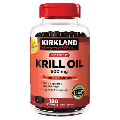 미국직구 커클랜드 오메가3 Kirkland Signature Krill Oil 500mg, 180 Softgels