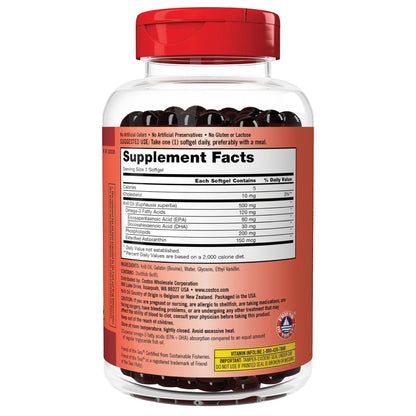 미국직구 커클랜드 오메가3 Kirkland Signature Krill Oil 500mg, 180 Softgels