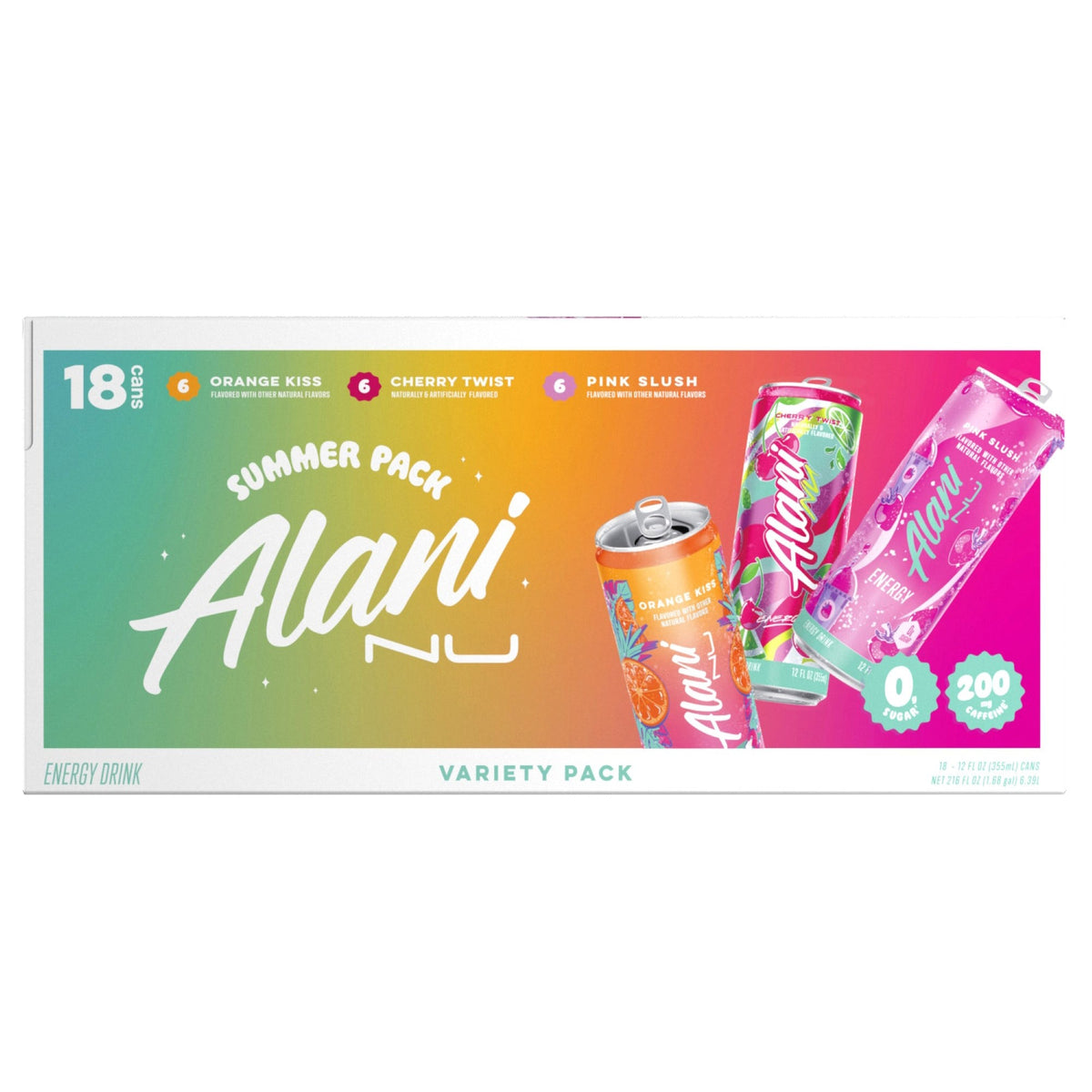 미국직구 Alani Nu Energy Drink, Summer Pack, 12 oz, 18 ct