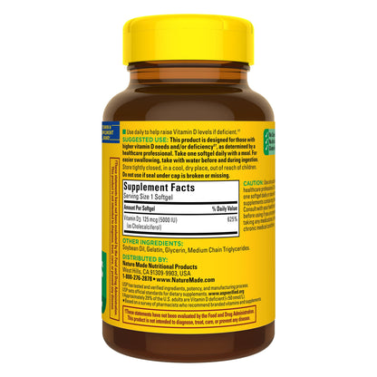 미국직구 네이처메이드 비타민D Nature Made Vitamin D Extra Strength 125 mcg, 240 Softgels