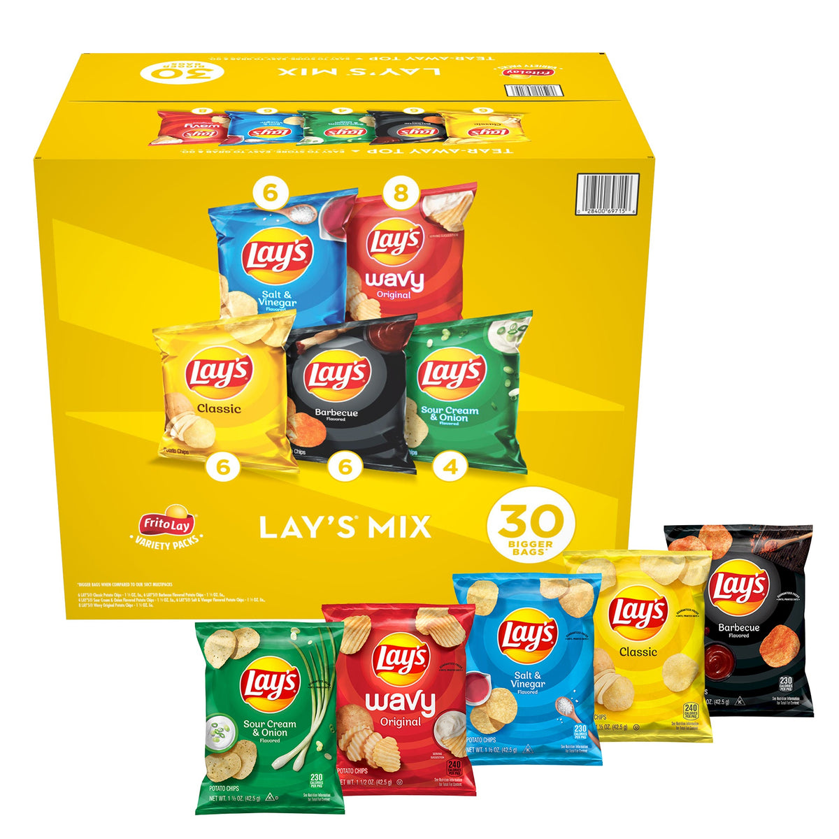 미국직구 레이즈 Frito-Lay  Potato Chips, Variety Pack, 1.5 oz, 30 ct