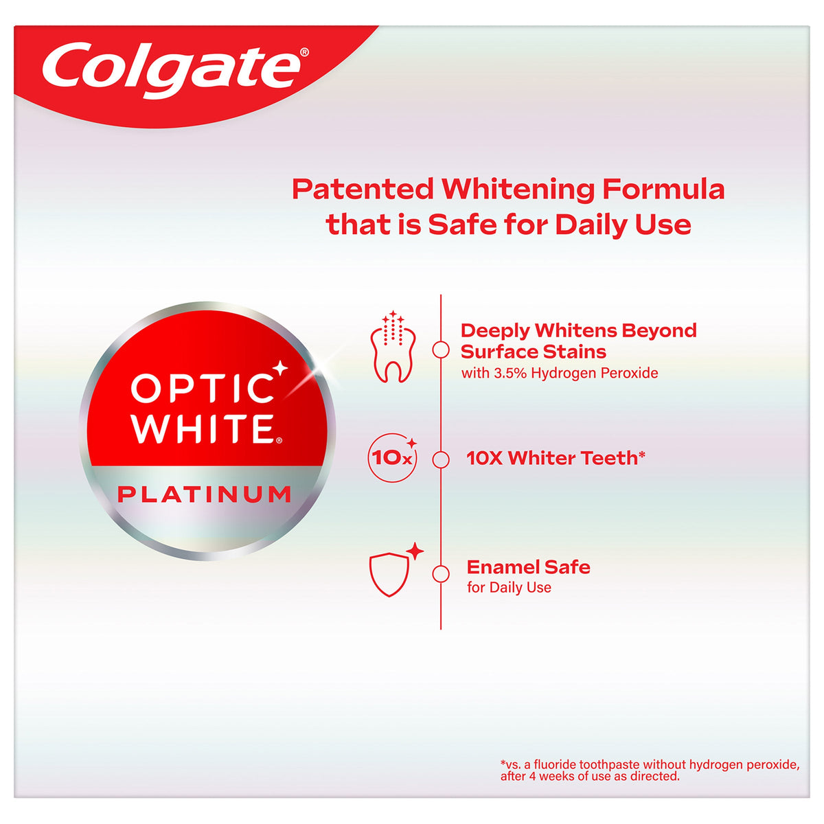 미국직구 Colgate Optic 116g 4팩 / Colgate Optic White Platinum Toothpaste, 116g, 4-pack 2