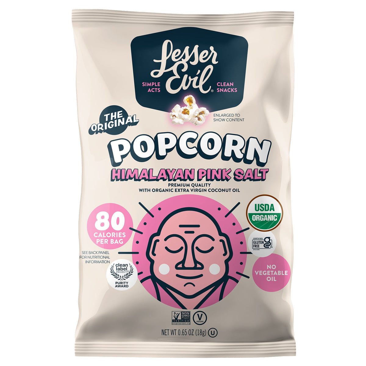 미국직구 LesserEvil Organic Popcorn, Variety Pack, 0.65 oz, 28 ct
