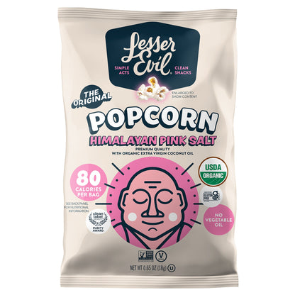 미국직구 LesserEvil Organic Popcorn, Variety Pack, 0.65 oz, 28 ct