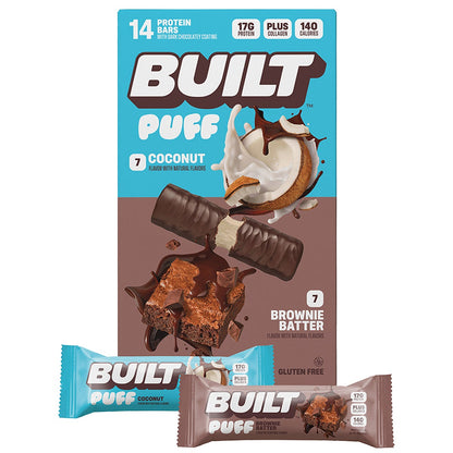 미국직구 BUILT Puff Protein Bars, Variety Pack, 1.41 oz, 14 ct
