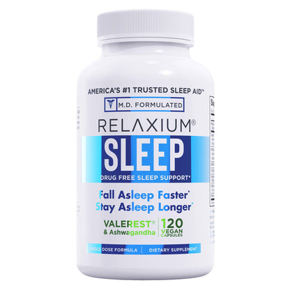 미국직구 릴랙시엄 수면 보조제 Relaxium Sleep, Drug Free Sleep Support, 120 Vegan Capsules