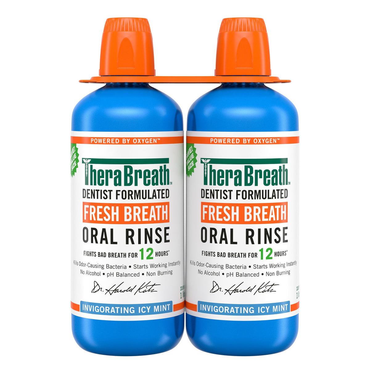 미국직구 테라브레스 가글 TheraBreath Icy Mint Oral Rinse, 1 Liter, 2-pack
