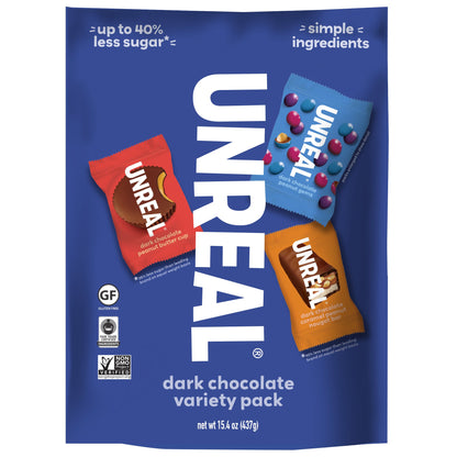 미국직구 UNREAL Dark Chocolate Snacks, Variety Pack, 15.4 oz