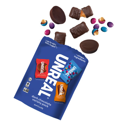미국직구 UNREAL Dark Chocolate Snacks, Variety Pack, 15.4 oz