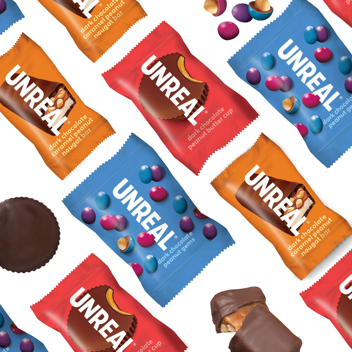 미국직구 UNREAL Dark Chocolate Snacks, Variety Pack, 15.4 oz