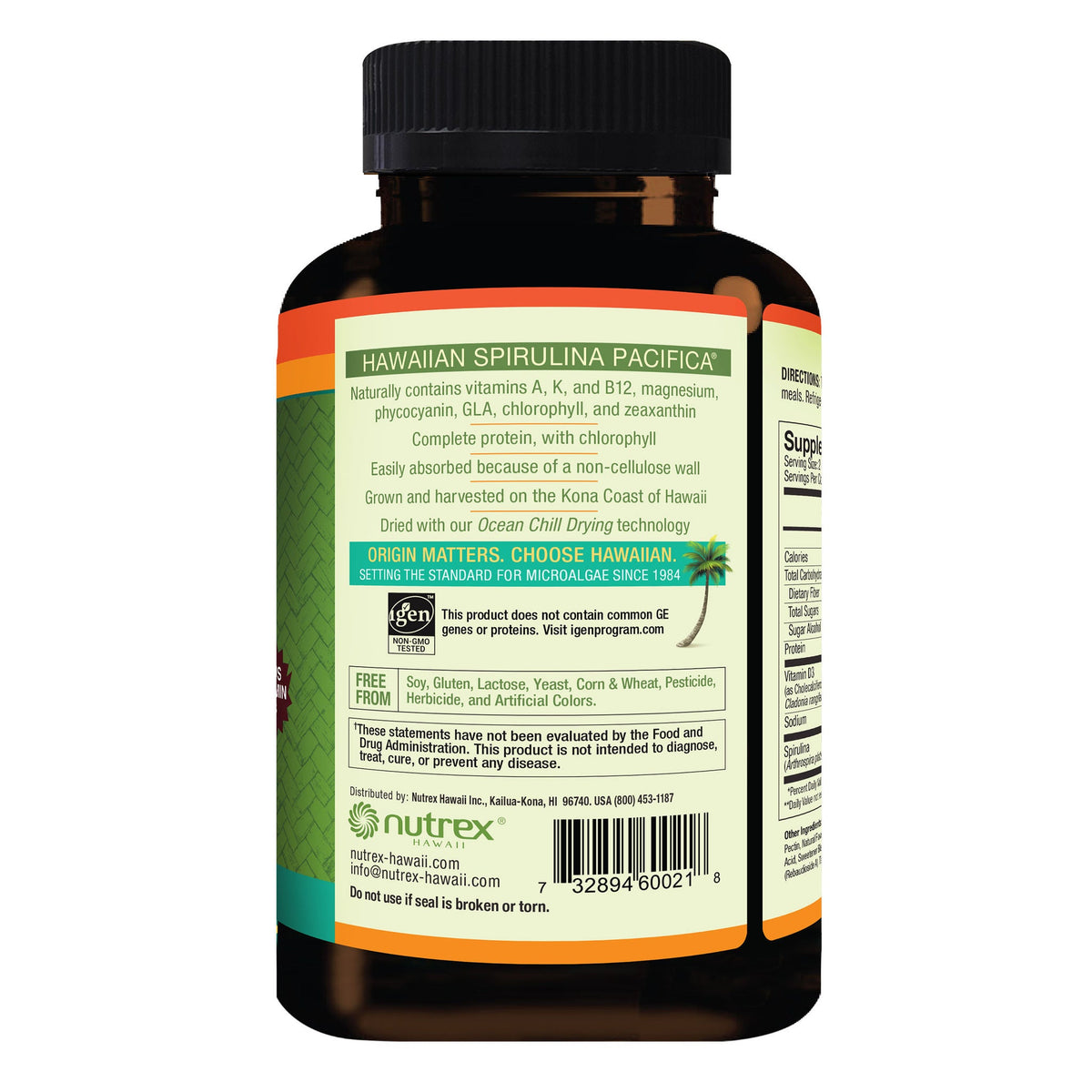 미국직구 비타민D Pure Hawaiian Spirulina Plus Vitamin D3 200 mg,  120 Gummies, Tropical