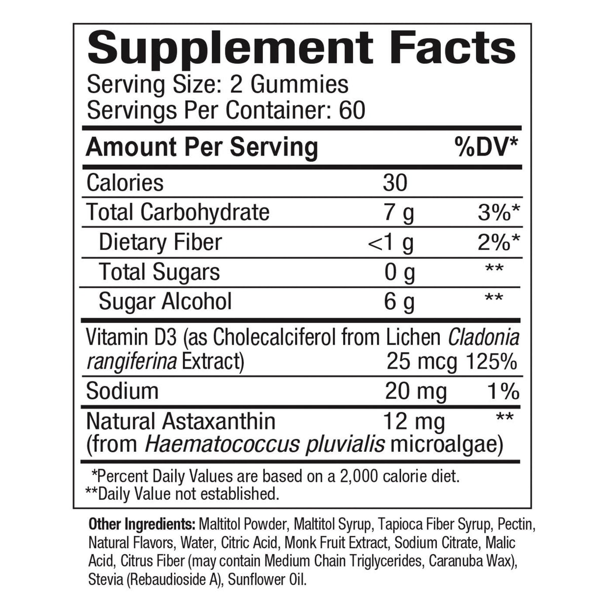 미국직구 영양제 BioAstin Hawaiian Astaxanthin 12 mg, 120 Gummies, Citrus