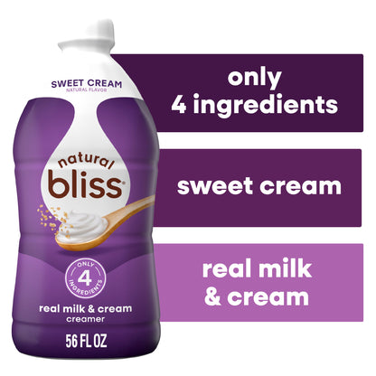미국직구 Coffee mate Natural Bliss Liquid Coffee Creamer, Sweet Cream, 56 fl oz