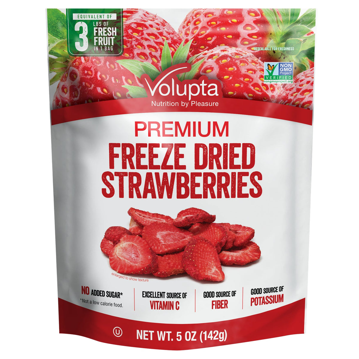 미국직구 Volupta Premium Freeze Dried Strawberries, 5 oz