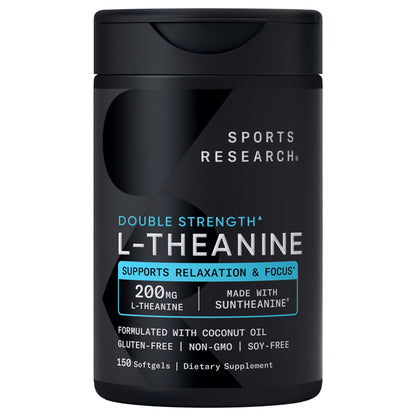 미국직구 영양제 Sports Research L-Theanine Suntheanine 200 mg, 150 Softgels
